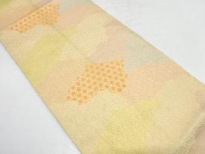 アンティーク　雲取りに古典柄模様織り出し全通袋帯(材料)